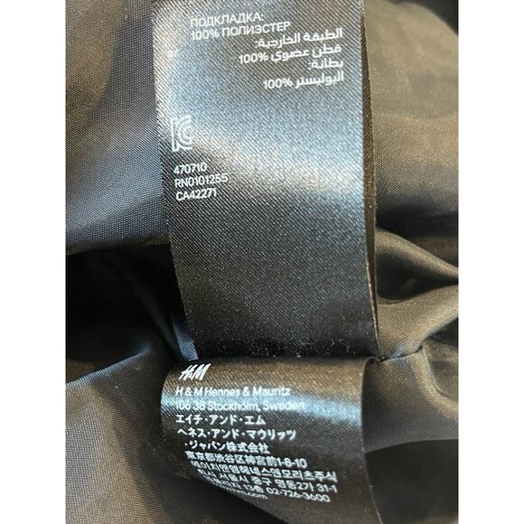 H&M Men's Bomber Navy Full-Zip Jacket Navy Size 42r - Picture 8 of 10